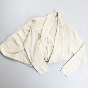 APART VTG Merino Wool Sweater Dress Medium Built-In Cardigan Minimal Rich Girl